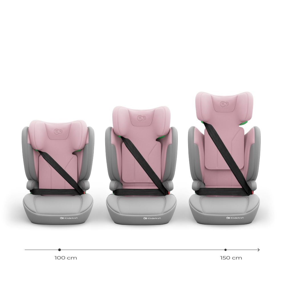 Kinderkraft autosjedalica I-Spark 2 Plus i-Size 15-36 kg (100-150 cm) bez Isofix-a, Pink