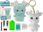 DIY Diamond Reindeer DIY Crystals 3D Keyring Set Blue