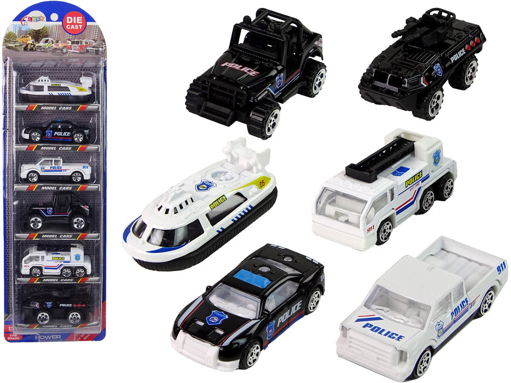Set policijskih vozla za igru Resorak 1:64 - 6u1