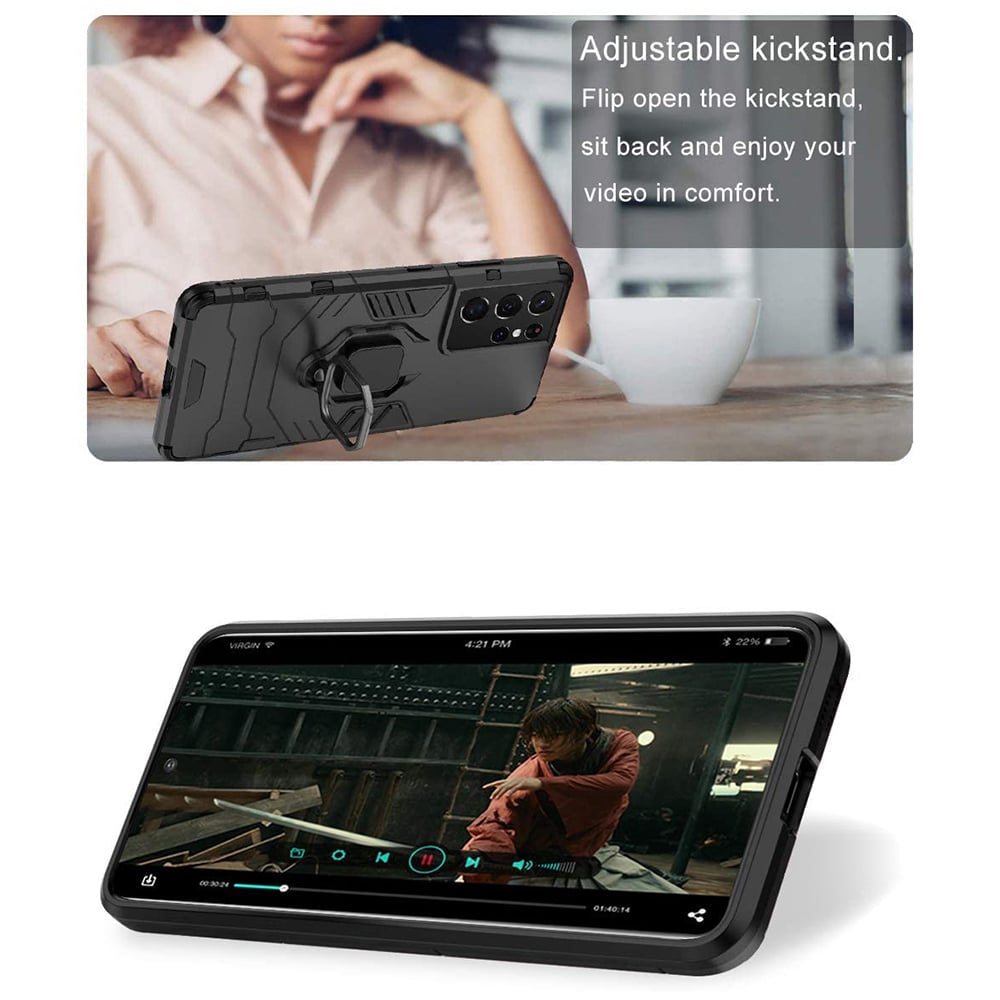 Techsuit - Silicone Shield - Samsung Galaxy S21 Ultra - černá