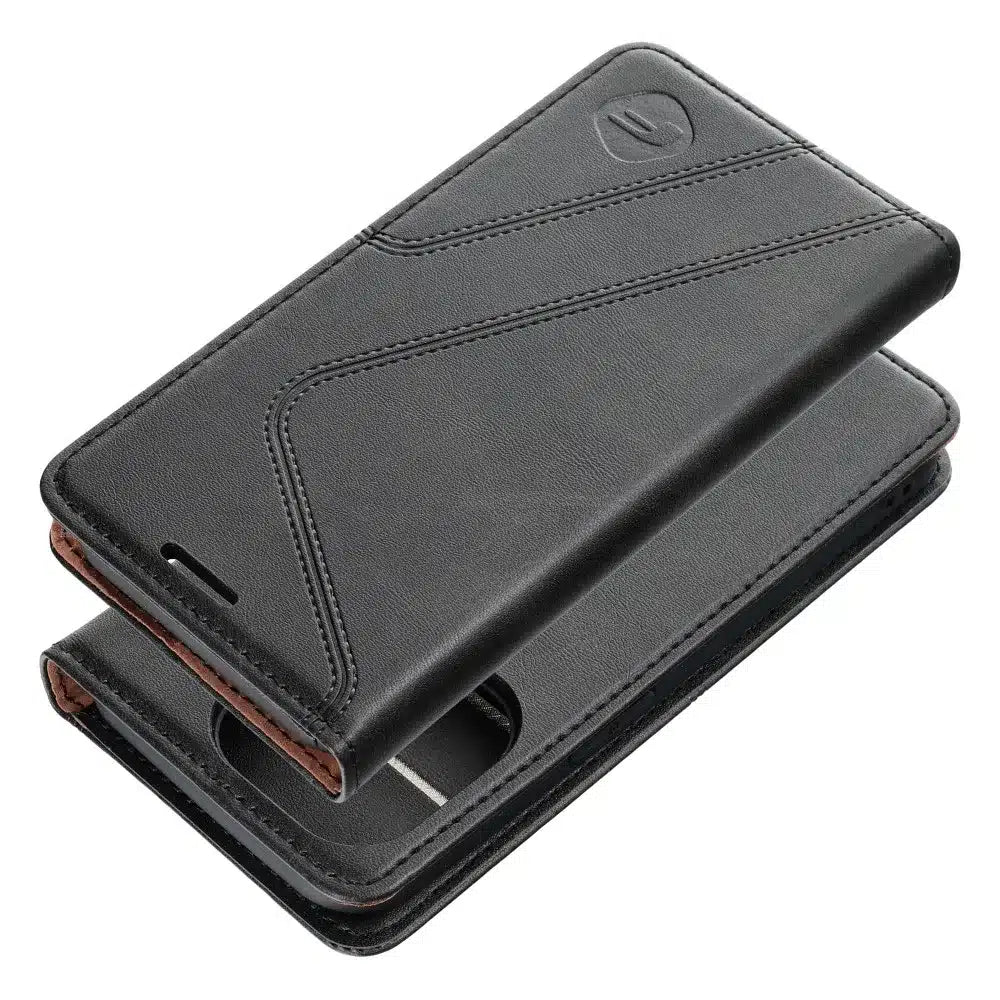 FORCELL F-PROTECT RFID Blocker preklopna futrola za iPhone 15 Plus crna