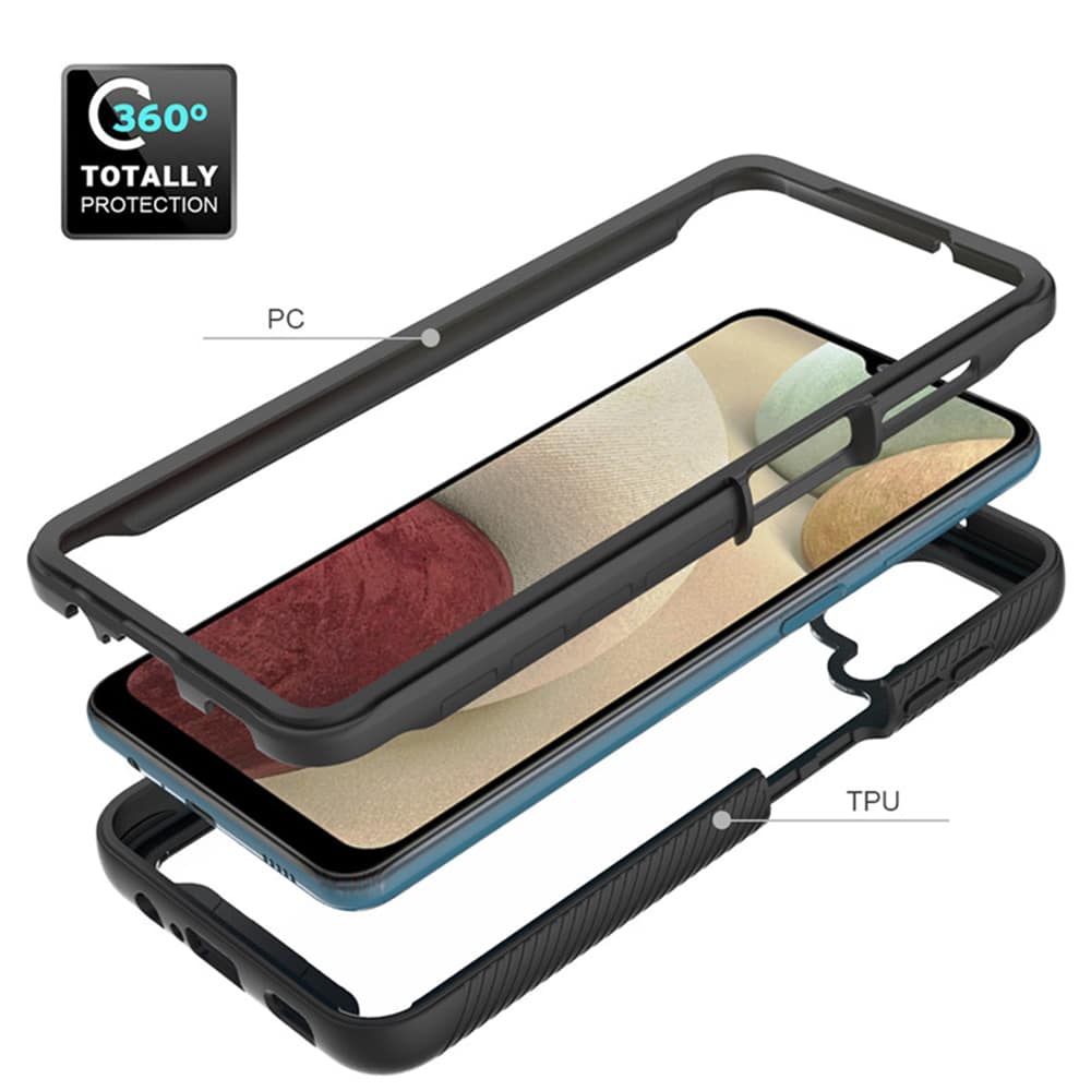 Techsuit – Defense360 Pro + Ochranné sklo – Samsung Galaxy A12 - černá