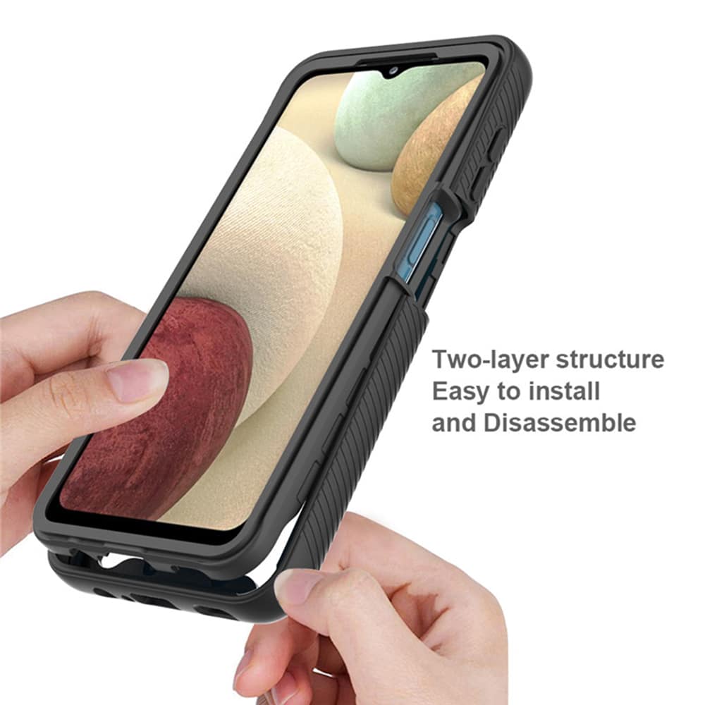 Techsuit – Defense360 Pro + Ochranné sklo – Samsung Galaxy A12 - černá