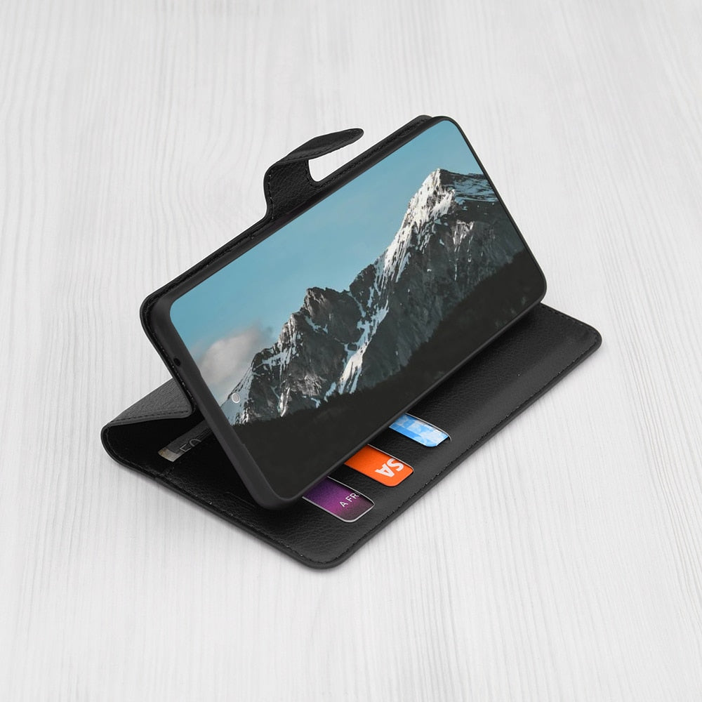 Techsuit Leather Folio flipové pouzdro pro Honor 200 Pro – černé