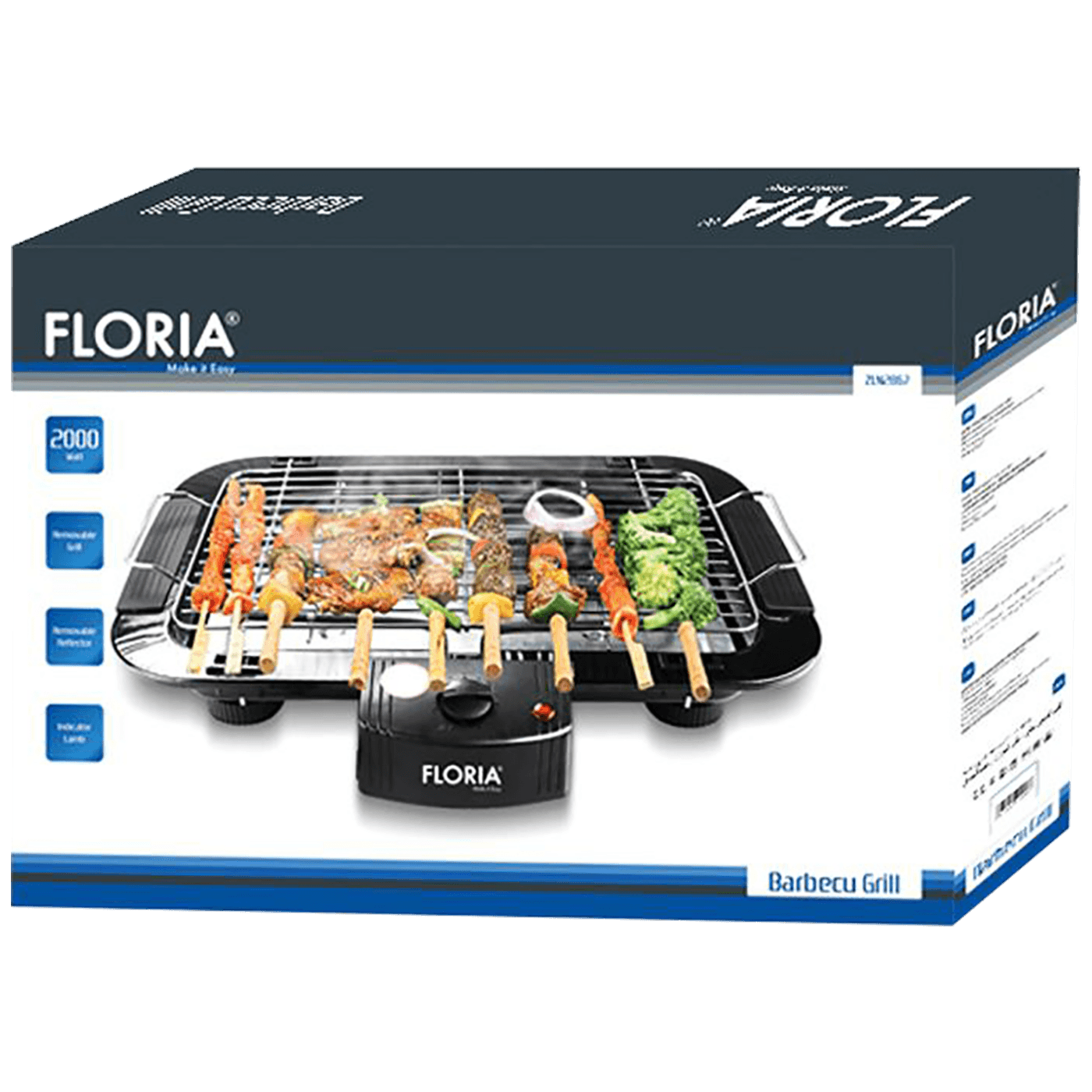 Floria Električni roštilj, 2000 W - ZLN2867