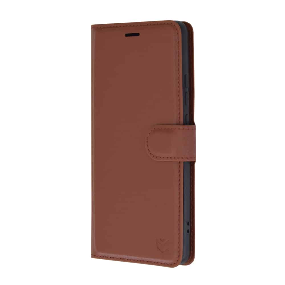 Techsuit Leather Folio flipové pouzdro pro Motorola Edge 50 Pro – hnědé