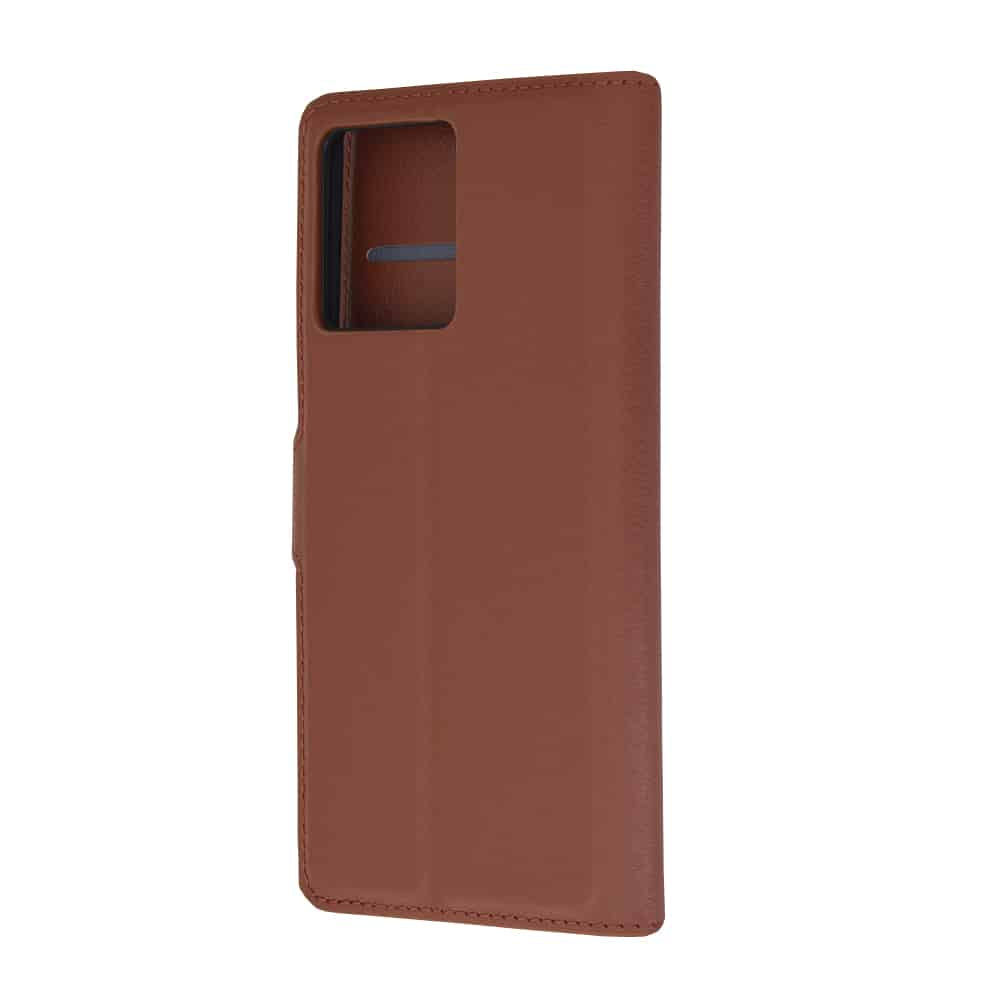 Techsuit Leather Folio flipové pouzdro pro Motorola Edge 50 Pro – hnědé