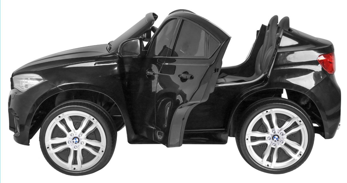 Licencirani auto na akumulator BMW X6M XXL - dvosjed - crni/lakirani