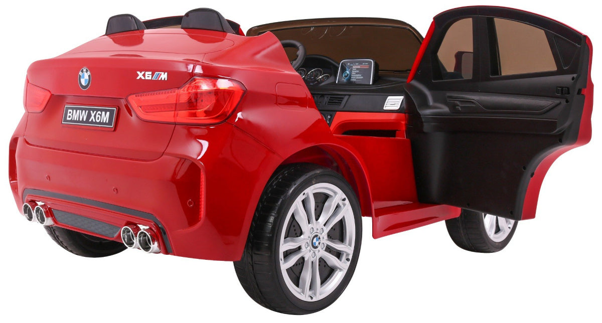 Licencirani auto na akumulator BMW X6M XXL - DVOSJED - crveni/lakirani