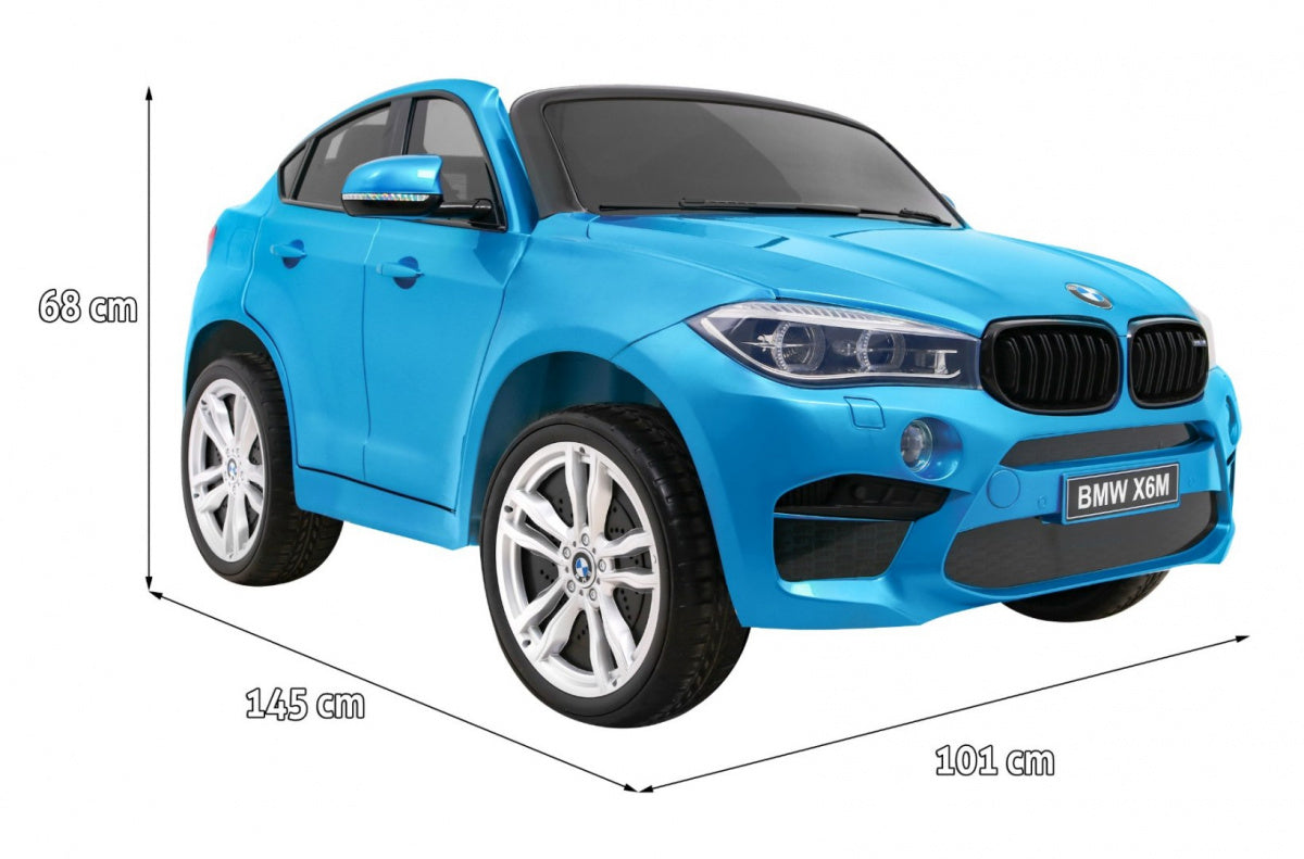 Licencirani auto na akumulator BMW X6M XXL - DVOSJED - plavi/lakirani