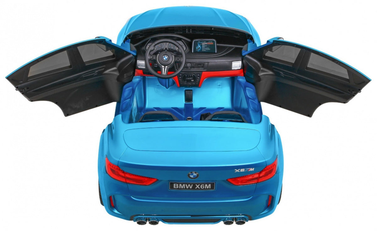 Licencirani auto na akumulator BMW X6M XXL - DVOSJED - plavi/lakirani