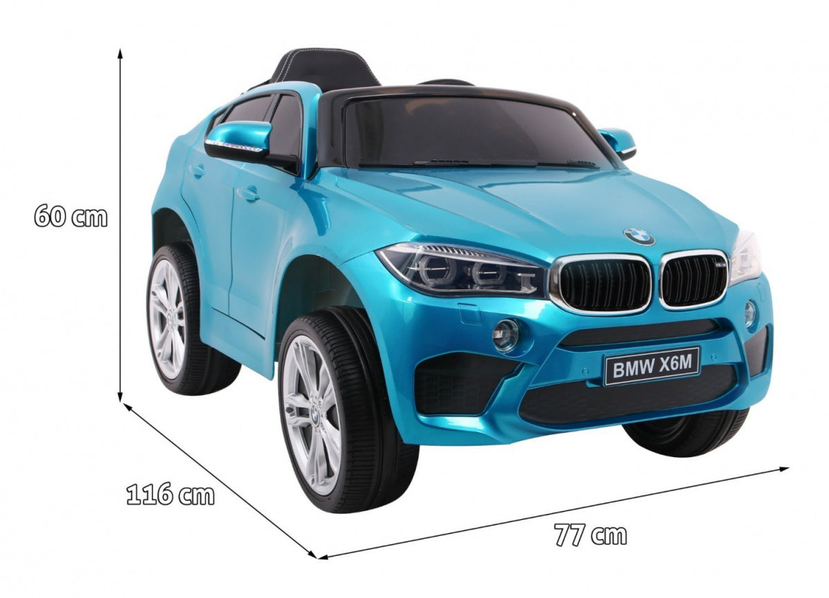 Licencirani auto na akumulator BMW X6M - plavi/lakirani