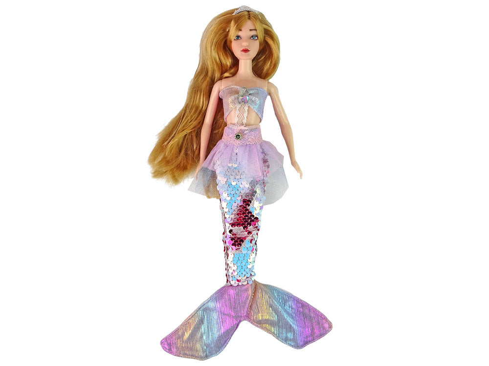 Lutka za igru Emily u obliku sirene sa crvenom ribom - 30 cm