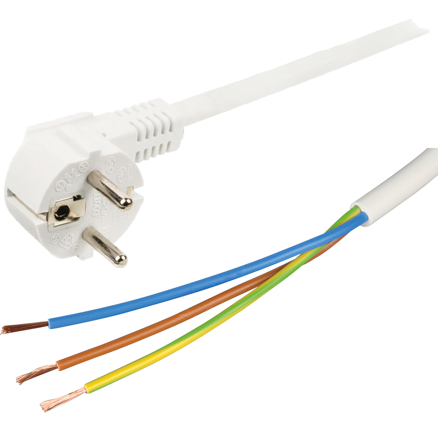 home Produžni kabel, 6 utičnice, prekidač, 1.5mm², 3 met, bijeli - NV 6K-3/WH/1,5