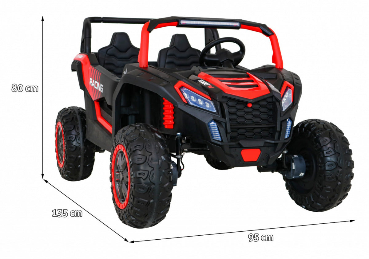 Buggy na akumulator ATV Racing 4x4 - dvosjed - crveni