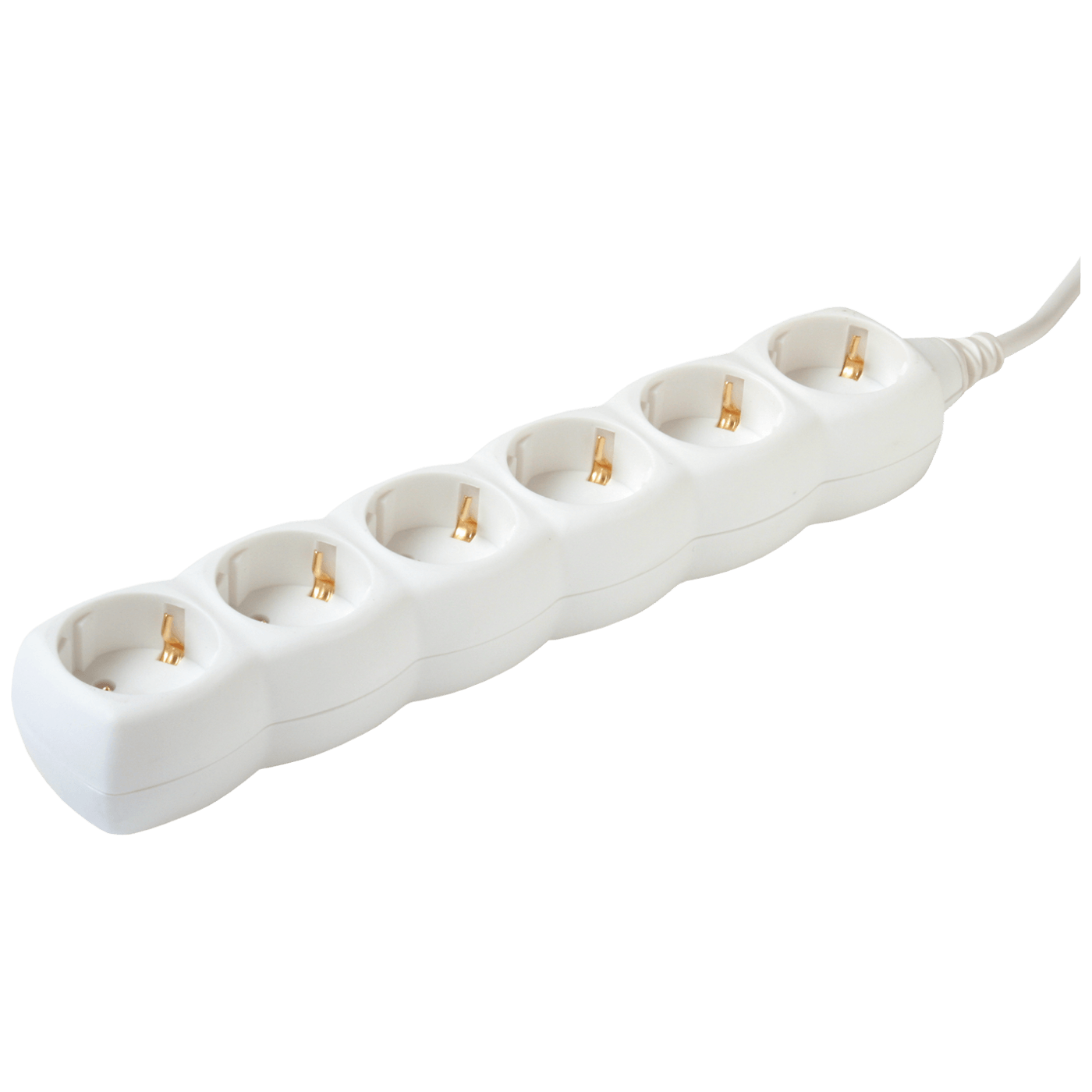 home Produžni kabel, 6 utičnica, 1.0mm², 1,5 met, bijeli - NV 6/WH