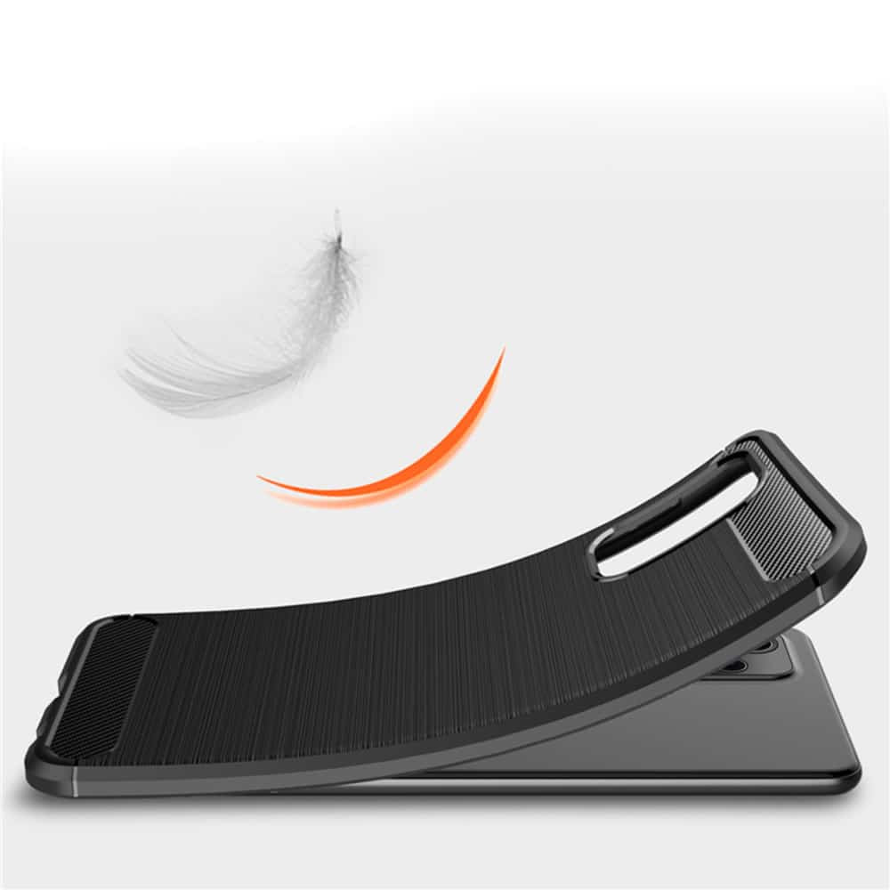 Techsuit - Karbonový silikonový kryt pro Samsung Galaxy A52 4G / A52 5G / A52s 5G - černý