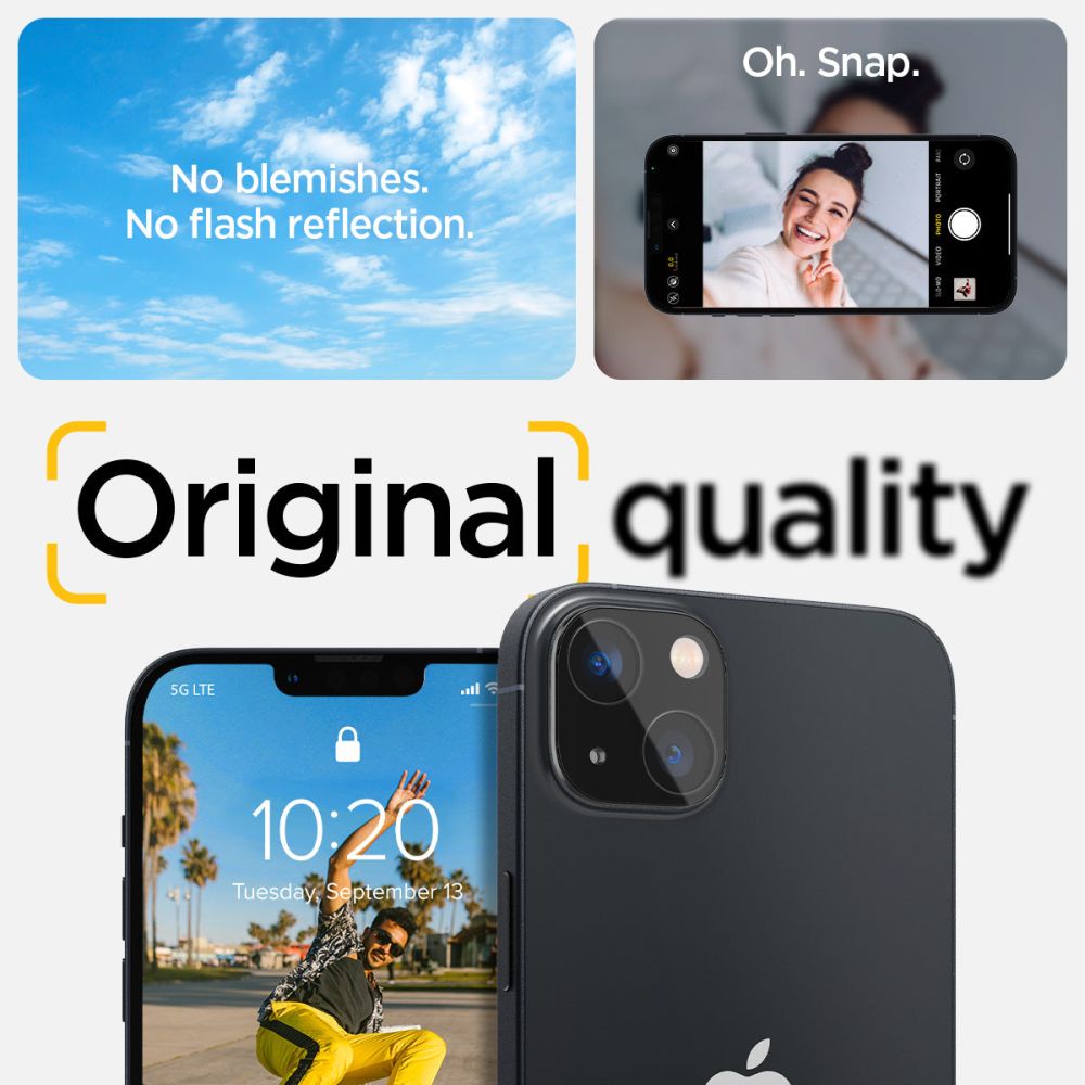 SPIGEN OPTIK.TR OCHRANA FOTOAPARÁTU 2-PACK IPHONE 14/14 PLUS ČERNÁ KRYTKA
