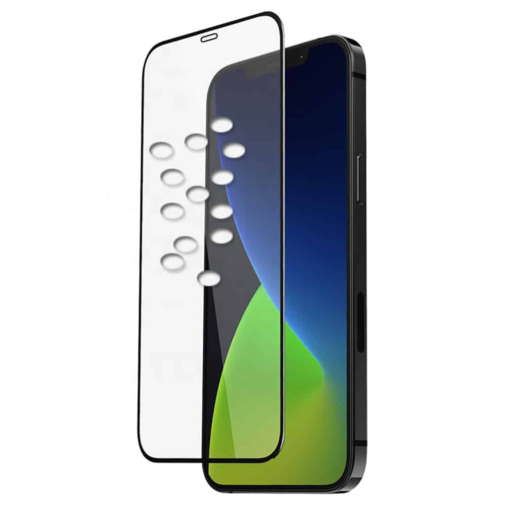 Mocolo - 3D zakřivené plně adhezivní sklo pro iPhone 12 / 12 Pro - černé