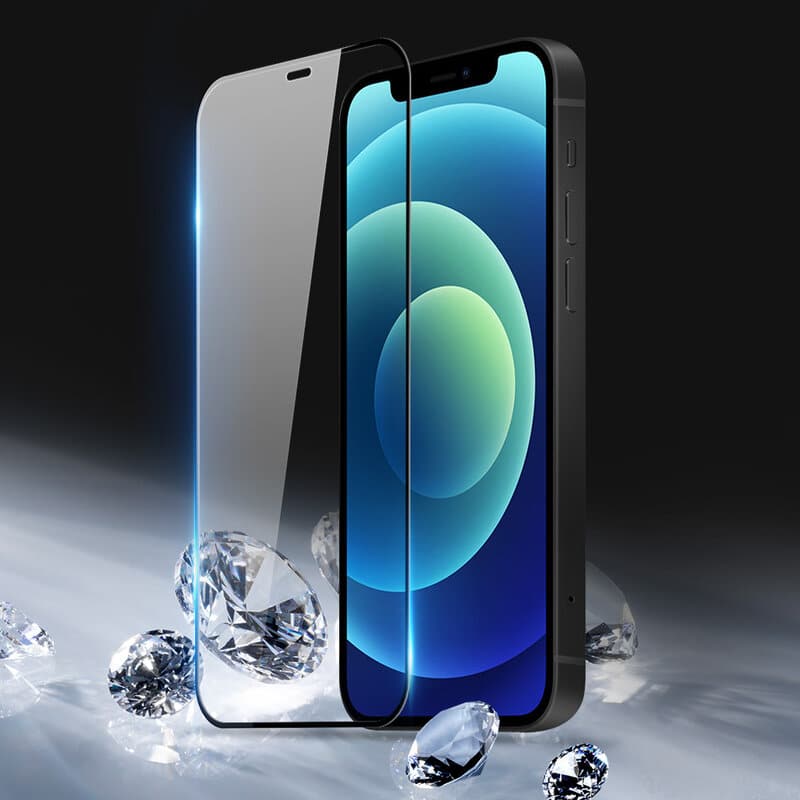Mocolo - 3D zakřivené plně adhezivní sklo pro iPhone 12 / 12 Pro - černé