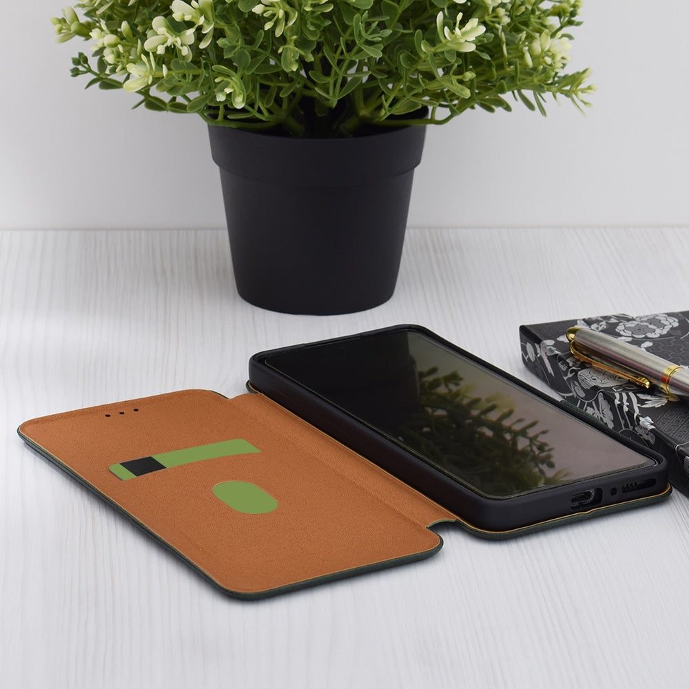 Techsuit Safe Wallet Plus skládací pouzdro pro Honor 200 Lite – tmavě zelené