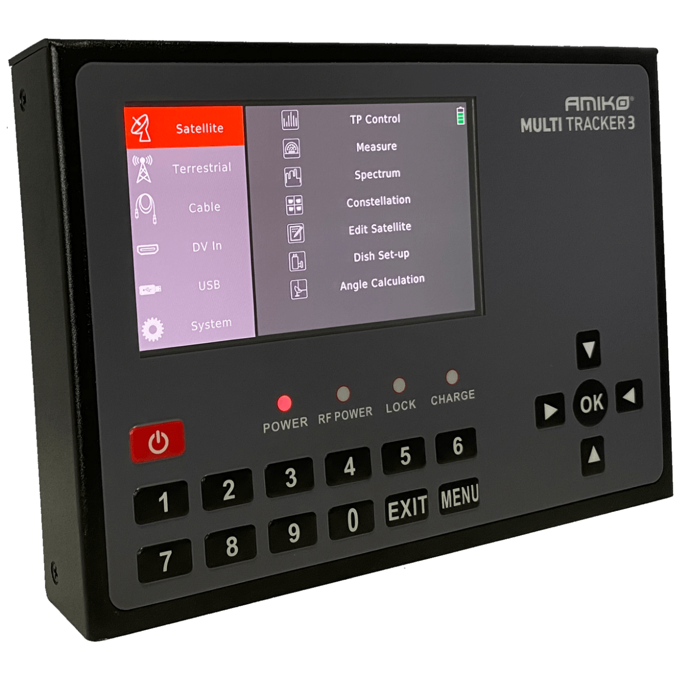 Amiko Mjerni instrument, DVB-S/S2/DVB-T/T2/DVB-C/C2, AMOLED ekran - MULTITRACKER 3