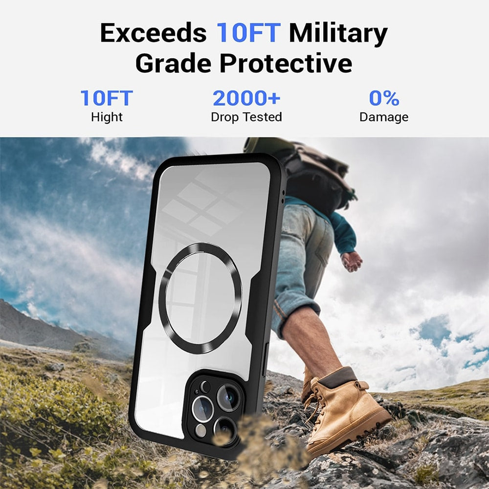 Techsuit - ColorVerse 360 MagSafe série, oboustranný ochranný kryt pro iPhone 12 - černý