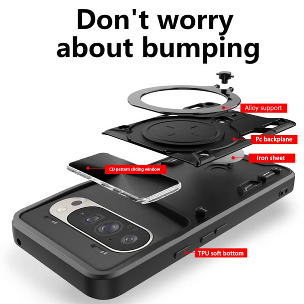 Techsuit - CamGuard Pro ochranný kryt pro Google Pixel 9 / 9 Pro - černý