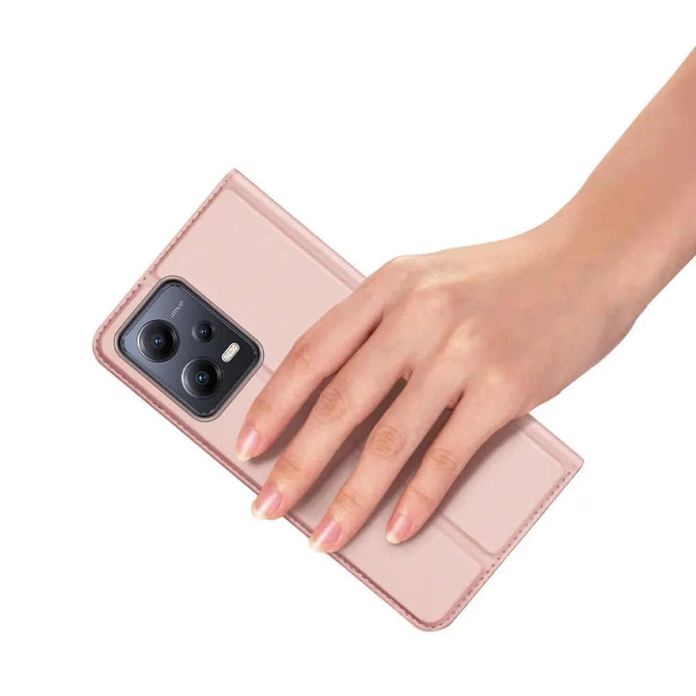 DUX DUCIS Skin Pro - flipové pouzdro pro Redmi Note 12 5G růžové