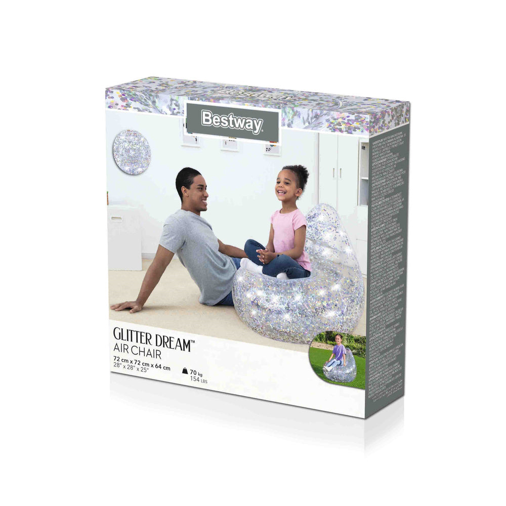 Glitter fotelja na napuhavanje 72 x 72 x 64 cm Bestway 75105