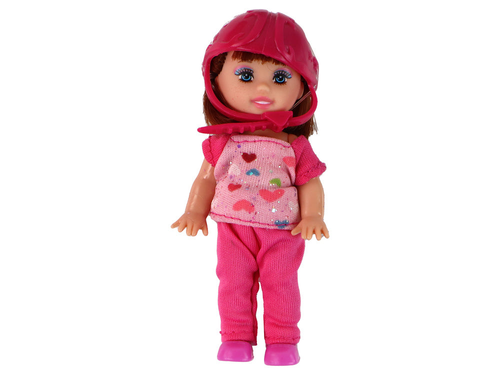 Lucy Doll Set Purple Scooter Skateboard Helmets
