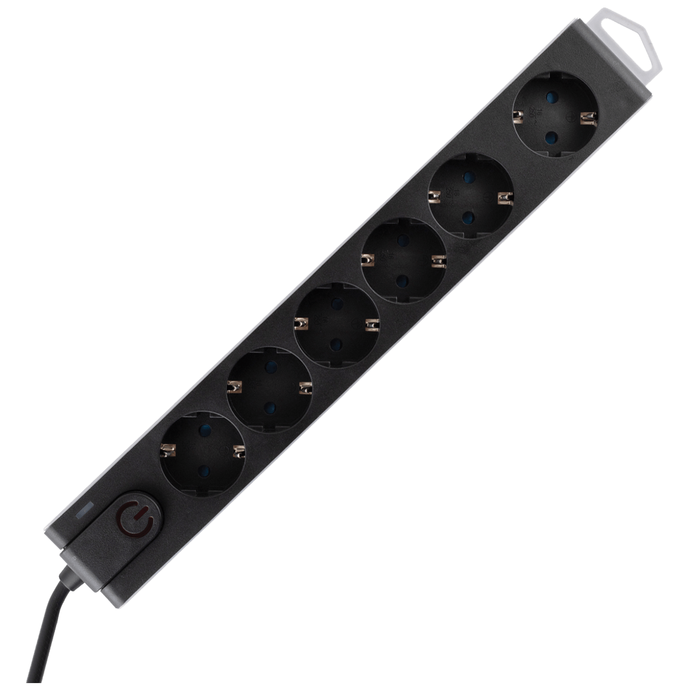 home Produžni kabel sa zaštitom, 6 utičnica, 1.5 mm², 3 met - NVT 6K-3/BK