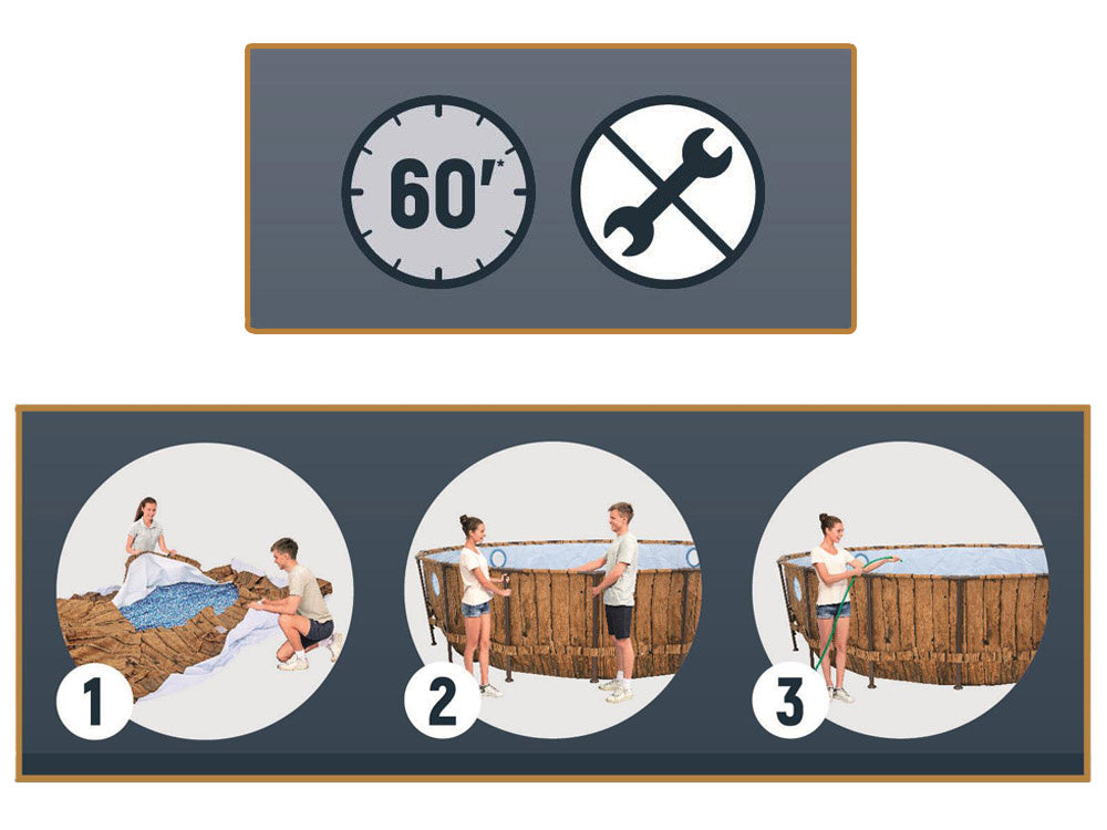 Bestway bazenski set Wood (488x122cm)