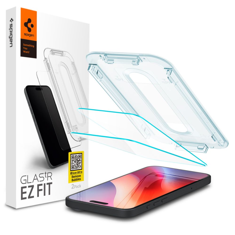 Spigen - Glas.tR EZ-FIT AGL07907 (pakiranje od 2 kom) za iPhone 16 Pro Max / 17 Pro Max - Prozirno