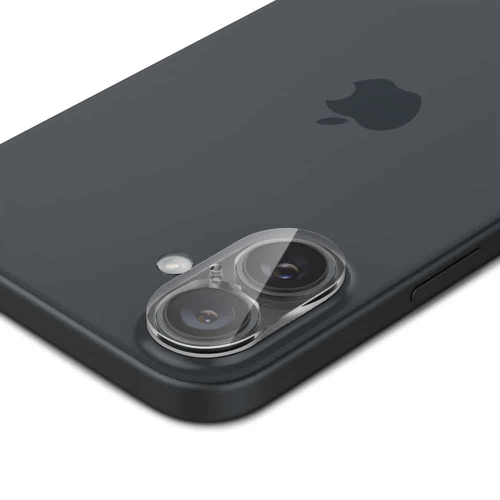Spigen Glass tR Optik sklo na kameru 2 ks AGL07923 pro iPhone 16 / 16 Plus – Crystal Clear