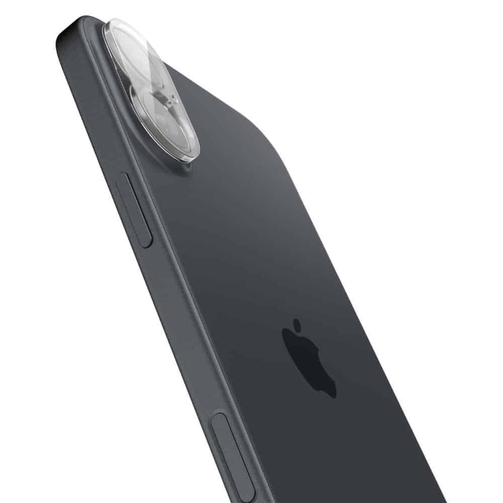 Spigen Glass tR Optik sklo na kameru 2 ks AGL07923 pro iPhone 16 / 16 Plus – Crystal Clear