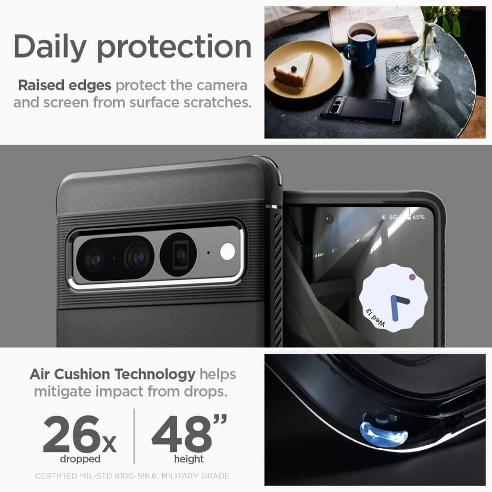 SPIGEN RUGGED ARMOR MASKA ZA GOOGLE PIXEL 7 PRO MAT CRNA