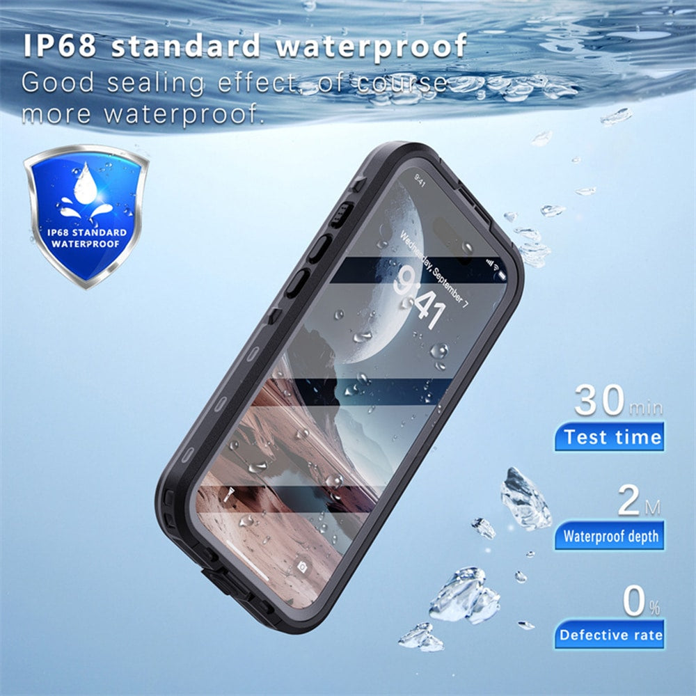ShellBox – Vodotěsné pouzdro 360° MagSafe IP68 pro iPhone 16 – černé