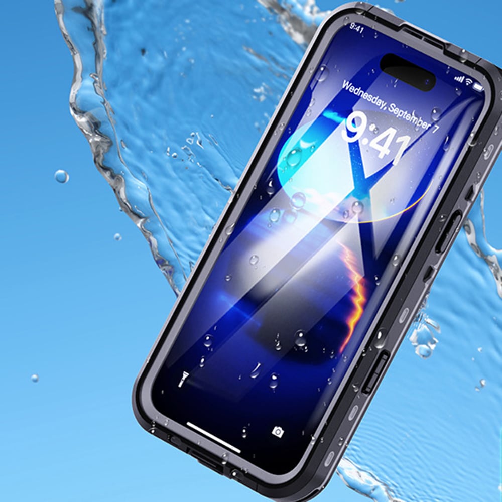 ShellBox – Vodotěsný IP68 360° MagSafe kryt pro iPhone 16 Pro Max – Černý