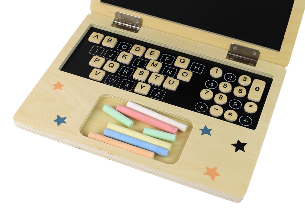 Drveni edukativni laptop za igru sa kredama - LAP