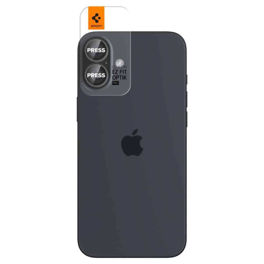 Spigen - Optik.tR sklo fotoaparátu (2 ks) AGL08531 pro iPhone 16 / iPhone 16 Plus - průhledné
