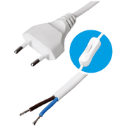 USE Kabel napojni sa prekidačem, 2 x 0.75mm², 2 met. - N 2K-2/WH