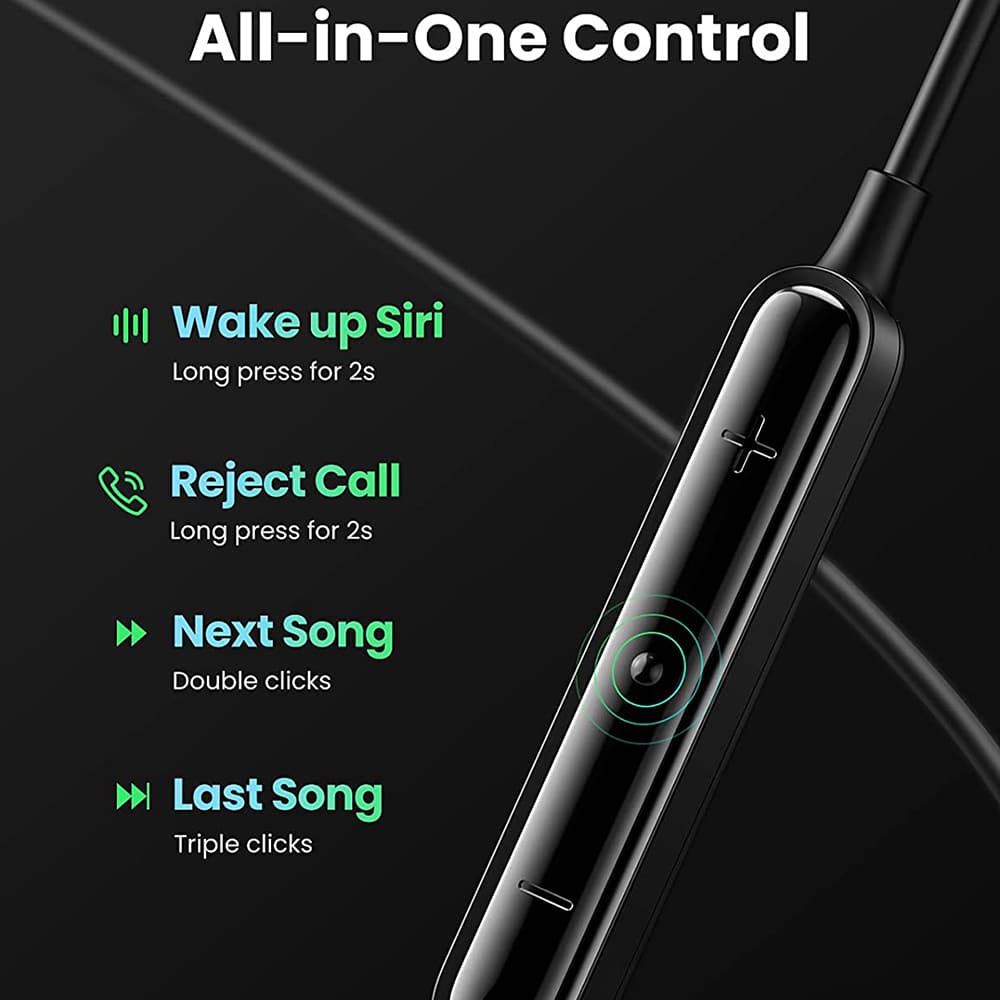 Ugreen - Stereo sluchátka (30631) - Do uší s konektorem MFI Lightning - černá
