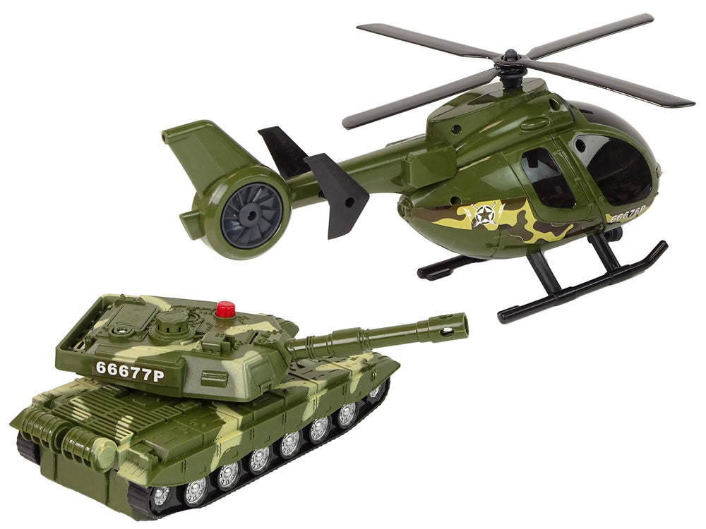 Set za igru helikopter i tenk - zeleni
