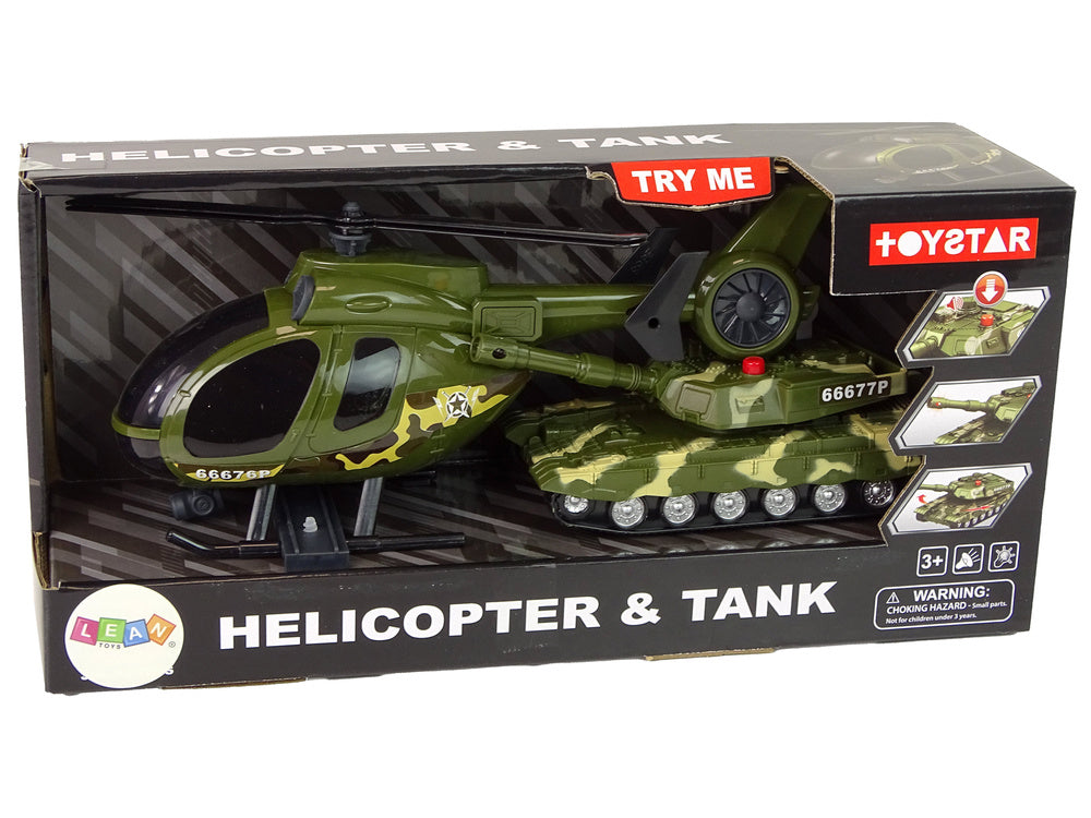 Set za igru helikopter i tenk - zeleni
