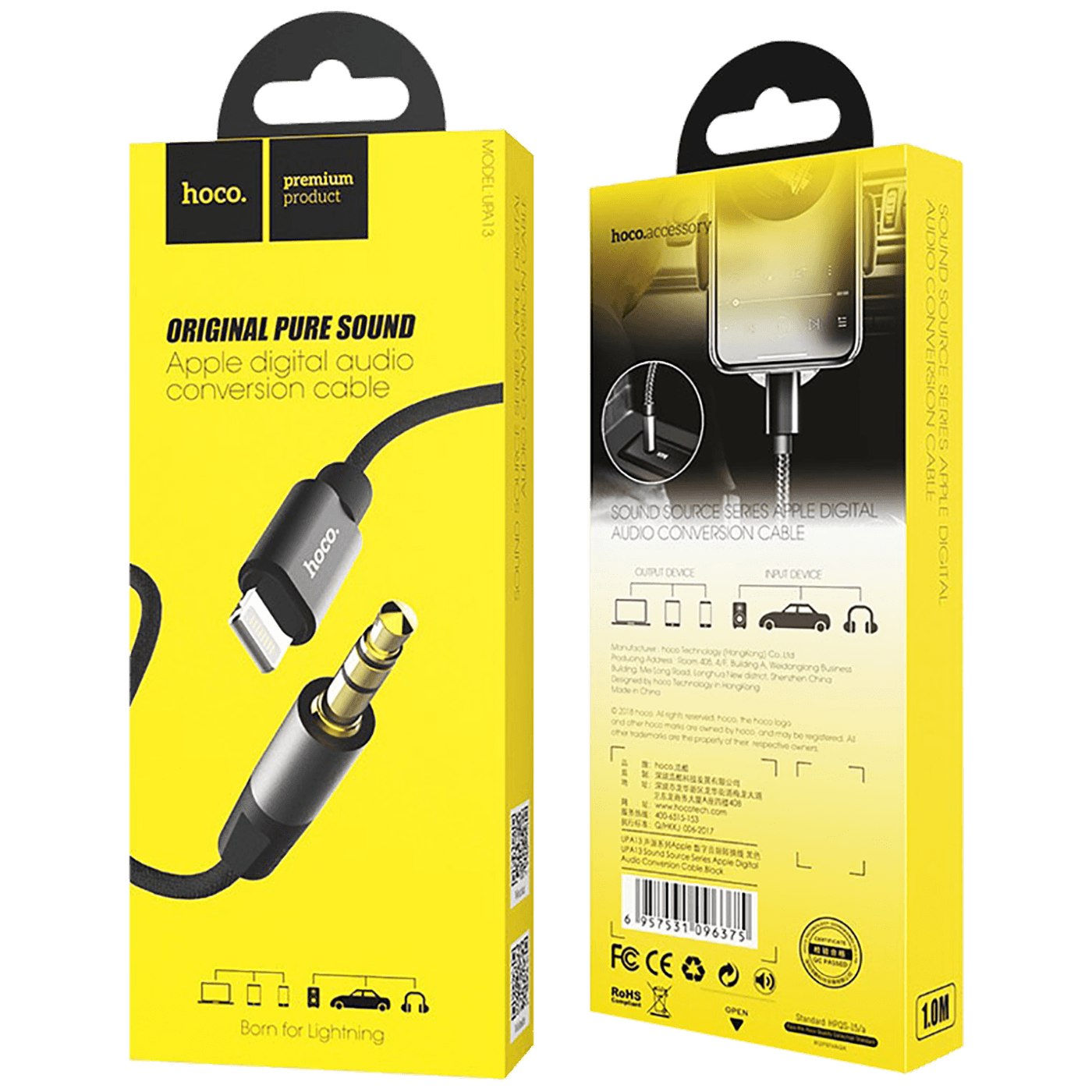 hoco. Audio kabel Lightning na 3.5 mm - UPA13 Sound source