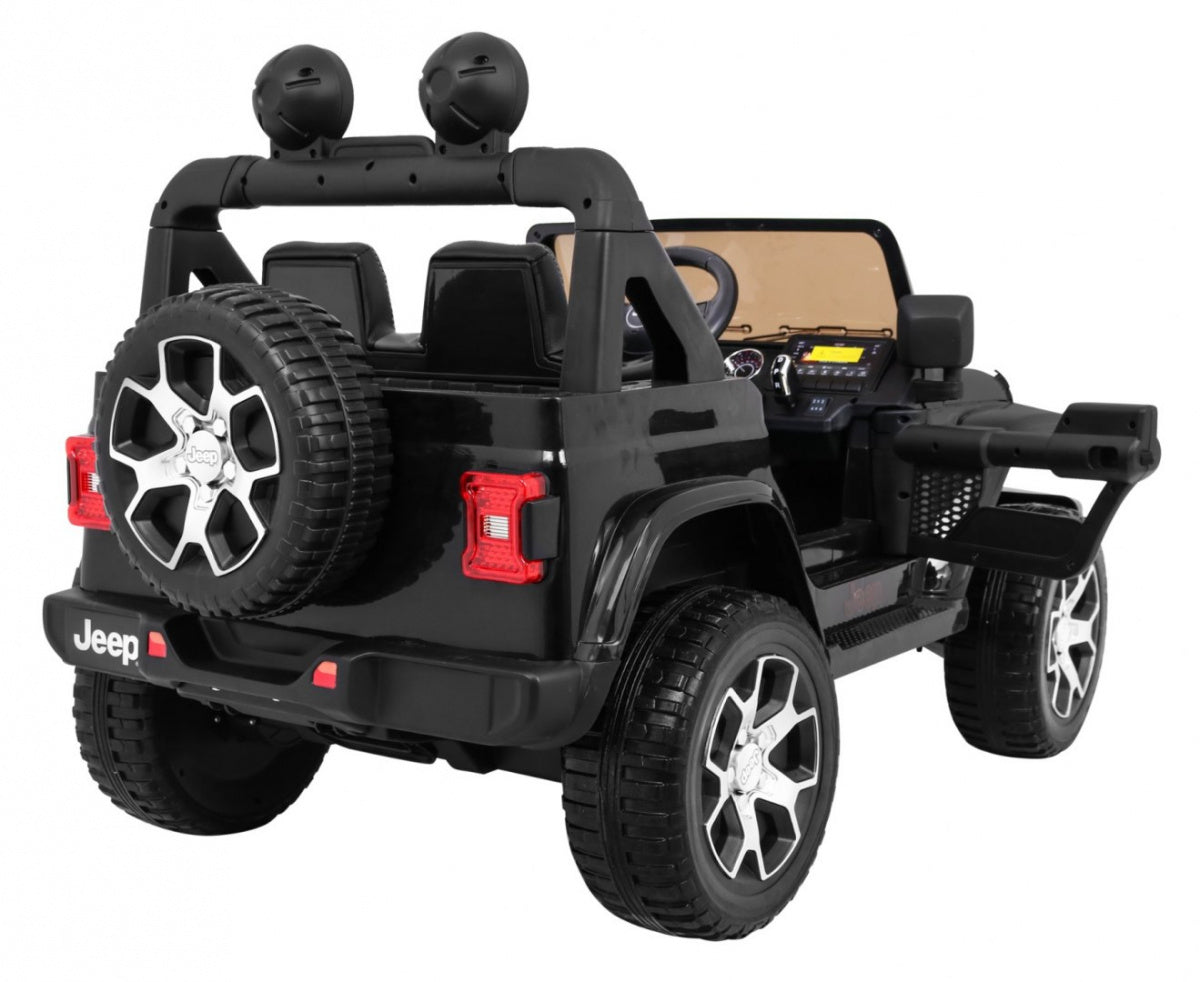 Licencirani auto na akumulator Jeep Wrangler Rubicon 4x4 - crni