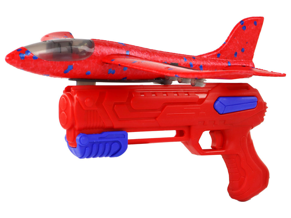 Airplane Soap Bubbles Launcher Gun Red