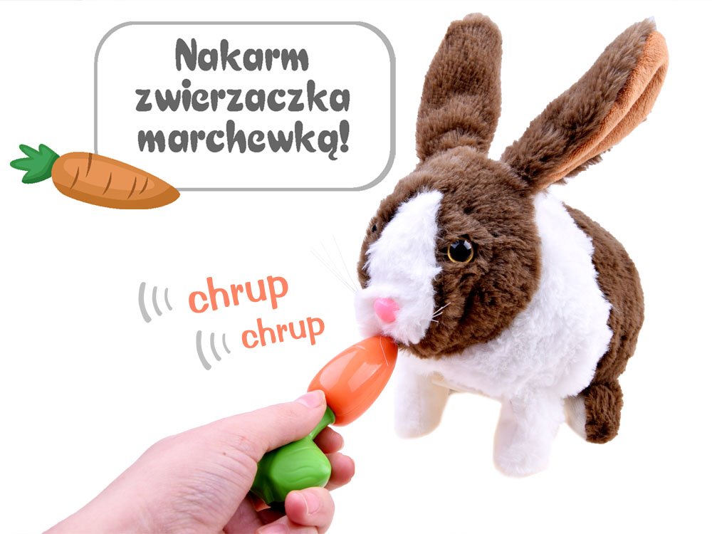 Interaktivni plišani zeko smeđi