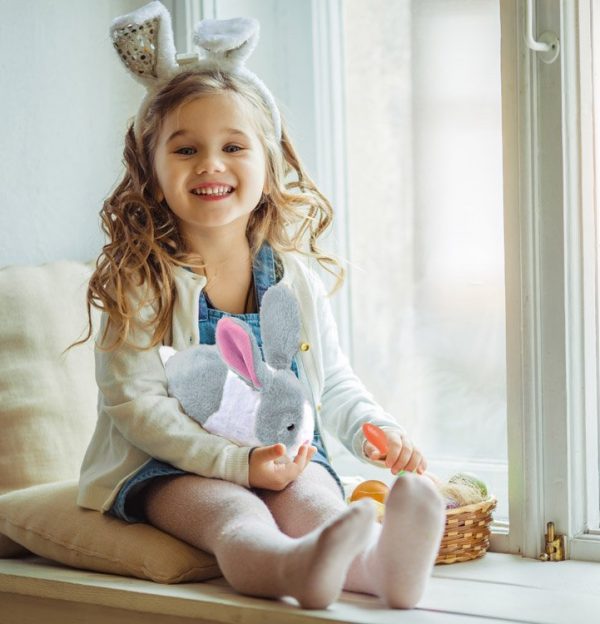 Plišana skviki igračka pas grey&mint
